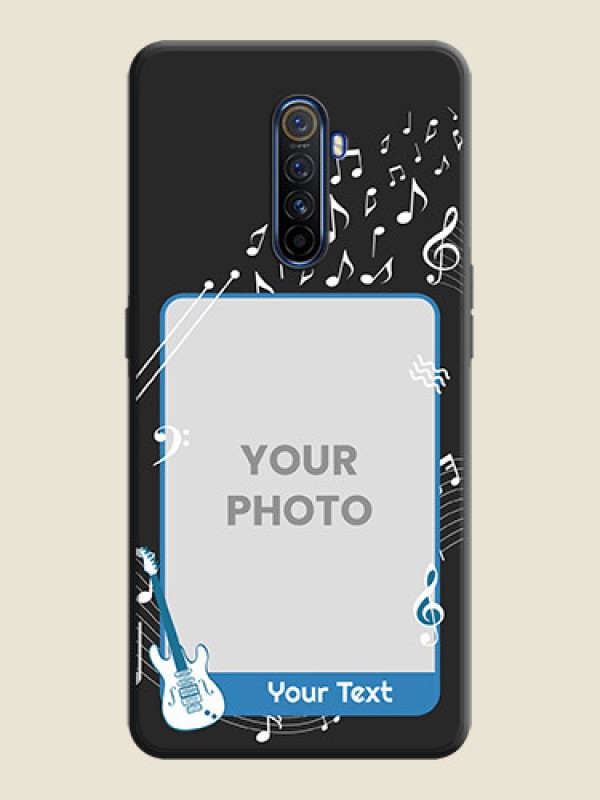 Custom Musical Theme Design with Text - Photo on Space Black Soft Matte Mobile Case - Realme X2 Pro - alternate view
