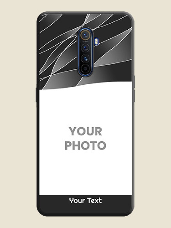 Custom Mixed Wave Lines - Photo on Space Black Soft Matte Mobile Cover - Realme X2 Pro - alternate view