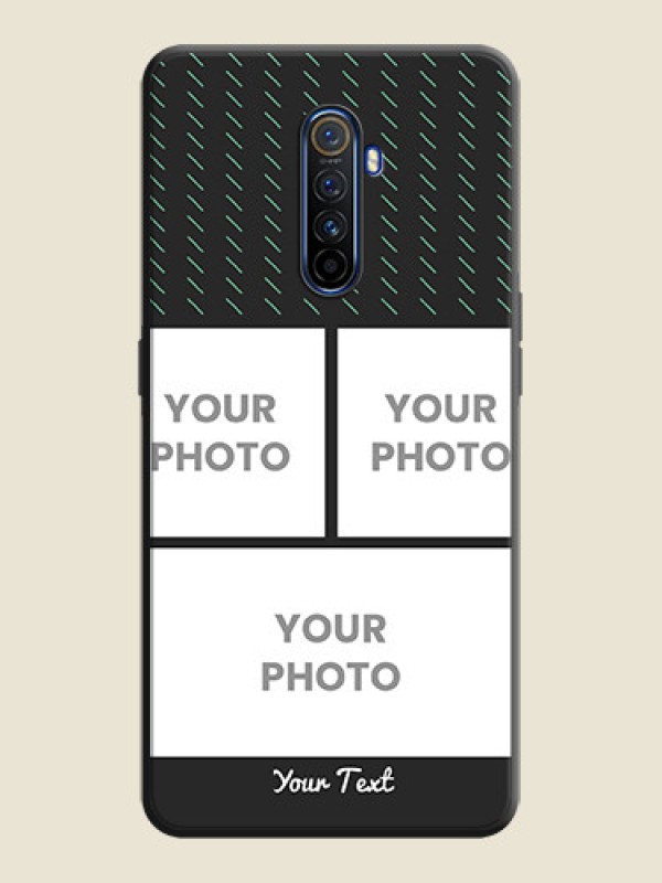 Custom Cross Dotted Pattern with 2 Image Holder  on Personalised Space Black Soft Matte Cases - Realme X2 Pro - alternate view