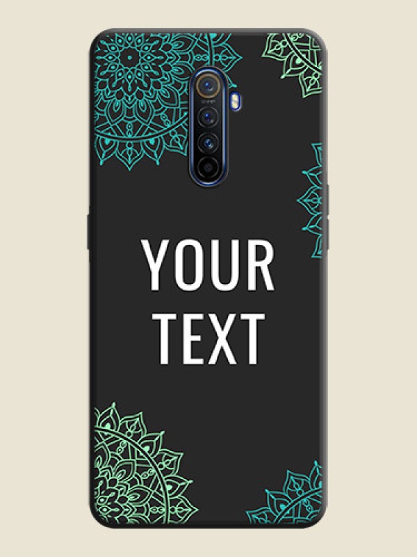 Custom Your Name with Floral Design on Space Black Custom Soft Matte Back Cover - Realme X2 Pro - alternate view