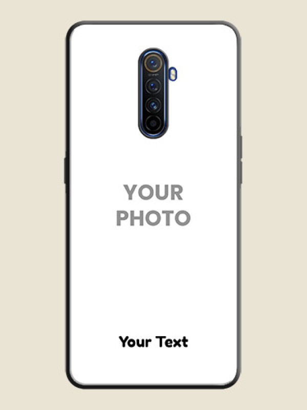 Custom Full Single Pic Upload With Text On Space Black Personalized Soft Matte Phone Covers -Realme X2 Pro - alternate view