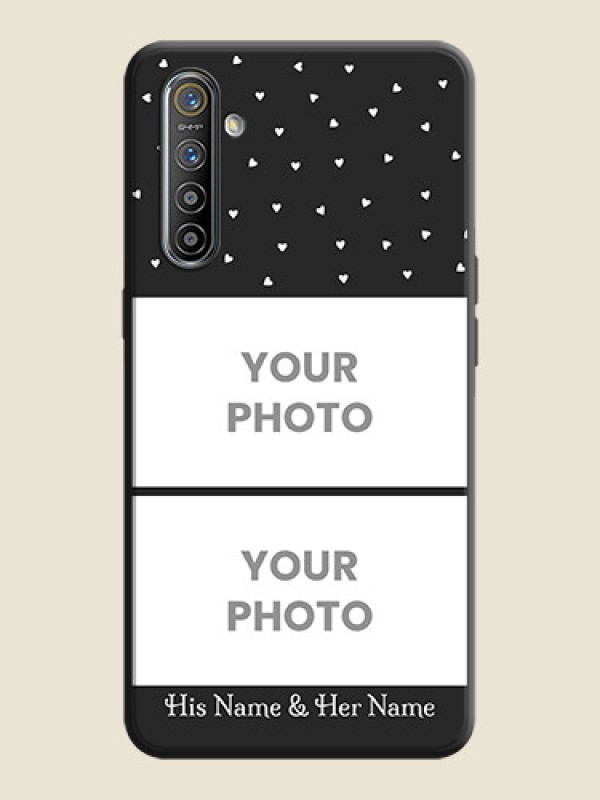 Custom Miniature Love Symbols with Name on Space Black Custom Soft Matte Back Cover - Realme X2 - alternate view