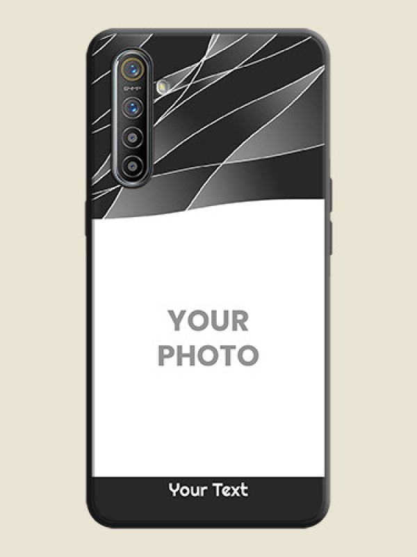 Custom Mixed Wave Lines - Photo on Space Black Soft Matte Mobile Cover - Realme X2 - alternate view