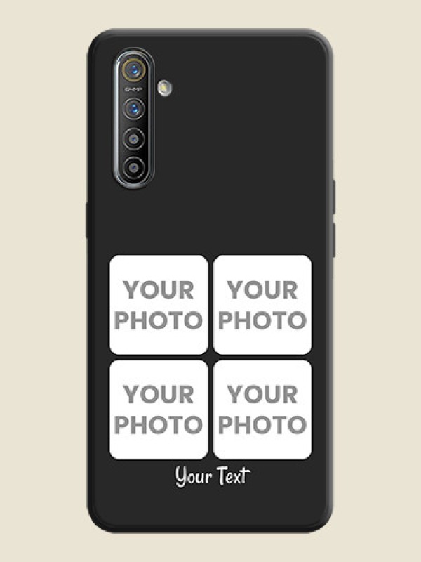 Custom Floral Art with 6 Image Holder - Photo on Space Black Soft Matte Mobile Case - Realme X2 - alternate view