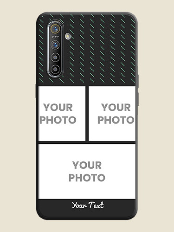 Custom Cross Dotted Pattern with 2 Image Holder  on Personalised Space Black Soft Matte Cases - Realme X2 - alternate view