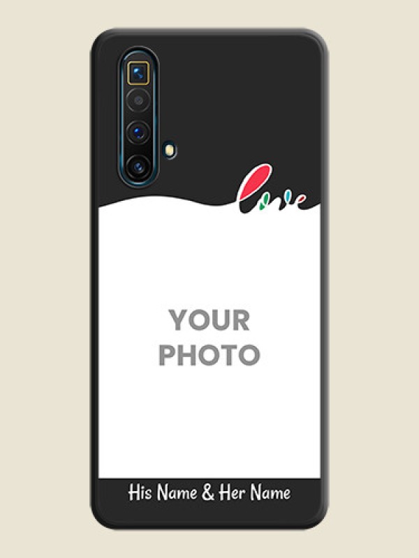 Custom Fall in Love Pattern with Picture on Photo on Space Black Soft Matte Mobile Case - Realme X3 SuperZoom - alternate view