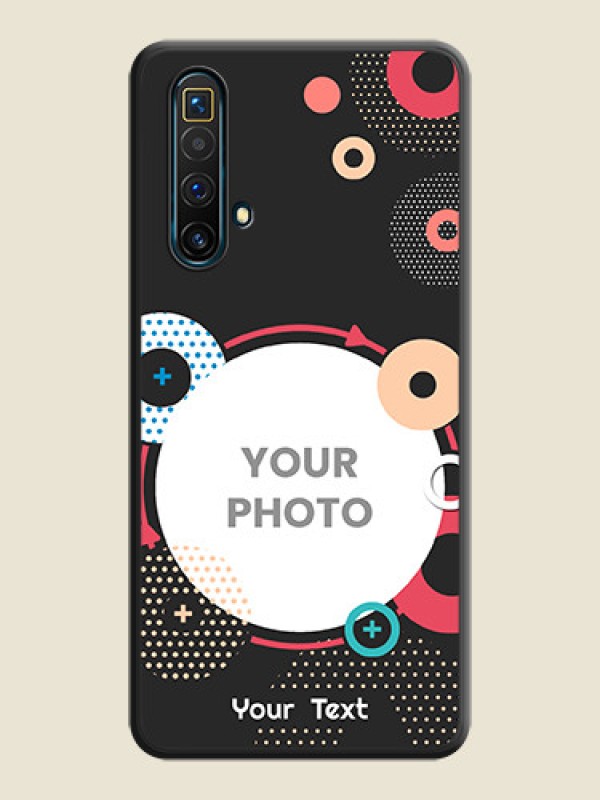 Custom Multicoloured Round Image on Personalised Space Black Soft Matte Cases - Realme X3 SuperZoom - alternate view
