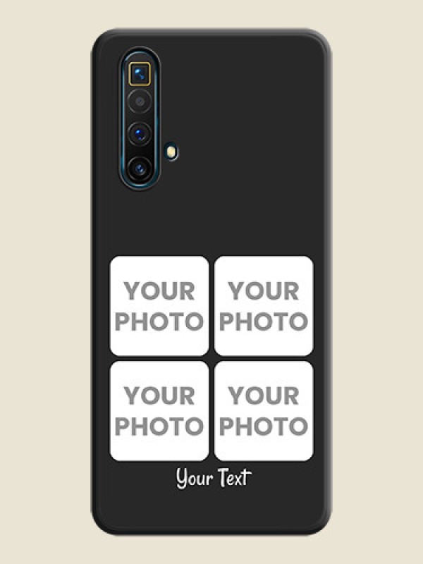 Custom Floral Art with 6 Image Holder on Photo on Space Black Soft Matte Mobile Case - Realme X3 SuperZoom - alternate view