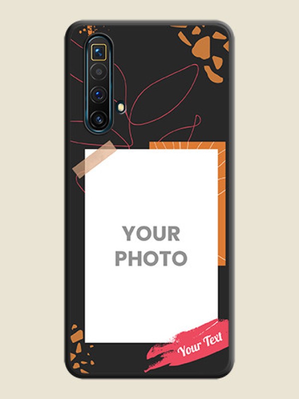 Custom Orange Photo Frame on Space Black Custom Soft Matte Phone Back Cover - Realme X3 SuperZoom - alternate view