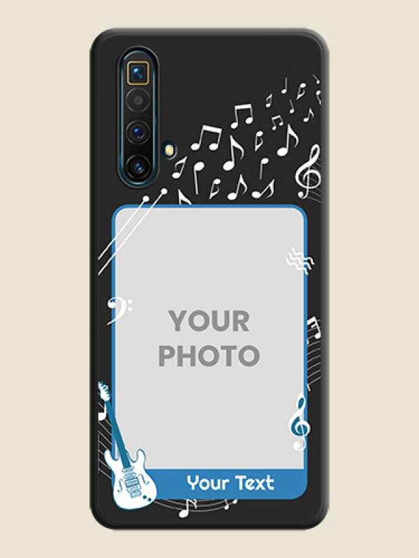 Custom Musical Theme Design with Text on Photo on Space Black Soft Matte Mobile Case - Realme X3 - alternate view