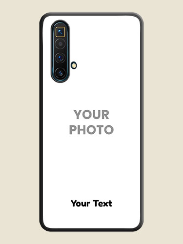 Custom Full Single Pic Upload With Text On Space Black Personalized Soft Matte Phone Covers -Realme X3 - alternate view