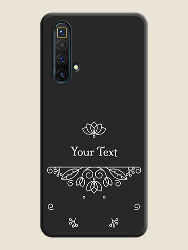 Custom Lotus Garden Custom Text On Space Black Personalized Soft Matte Phone Covers -Realme X3 - alternate view