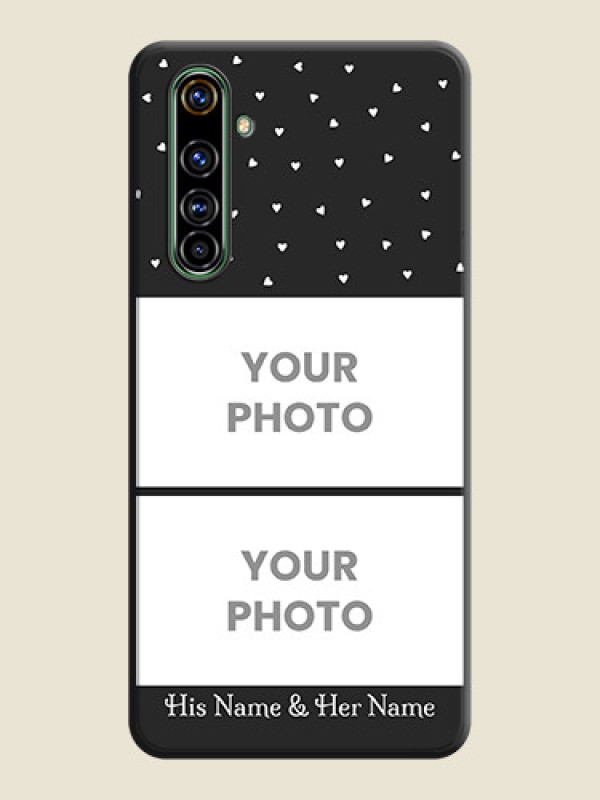 Custom Miniature Love Symbols with Name on Space Black Custom Soft Matte Back Cover - Realme X50 Pro 5G - alternate view