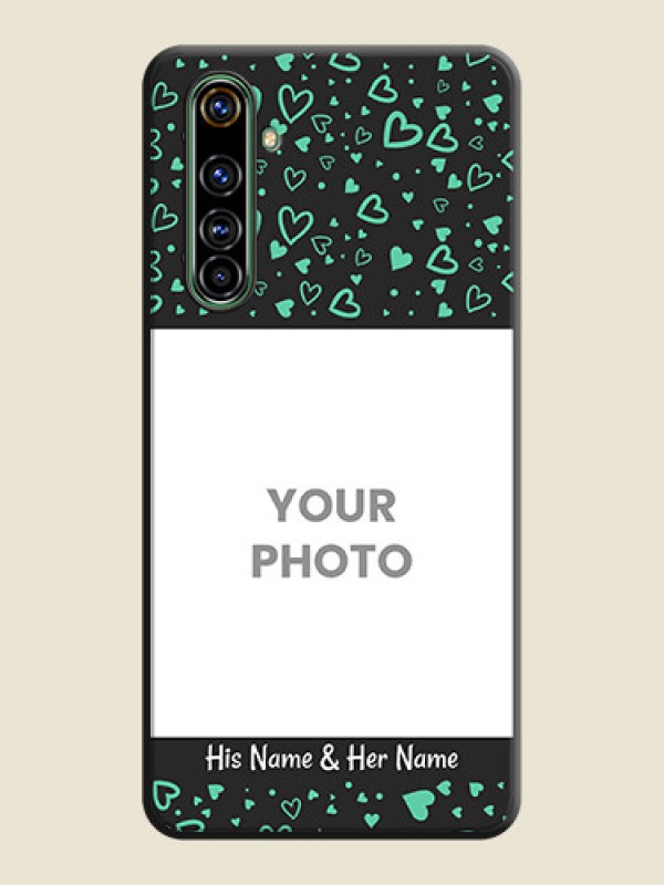Custom Sea Green Indefinite Love Pattern - Photo on Space Black Soft Matte Mobile Cover - Realme X50 Pro 5G - alternate view