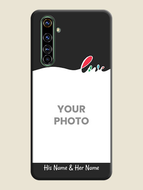 Custom Fall in Love Pattern with Picture - Photo on Space Black Soft Matte Mobile Case - Realme X50 Pro 5G - alternate view