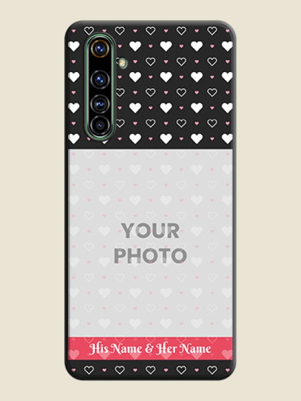Custom White Color Love Symbols with Text Design - Photo on Space Black Soft Matte Phone Cover - Realme X50 Pro 5G - alternate view