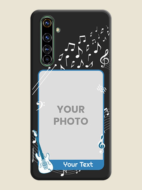 Custom Musical Theme Design with Text - Photo on Space Black Soft Matte Mobile Case - Realme X50 Pro 5G - alternate view