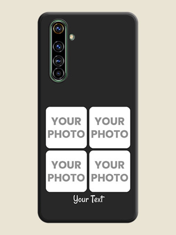 Custom Floral Art with 6 Image Holder - Photo on Space Black Soft Matte Mobile Case - Realme X50 Pro 5G - alternate view