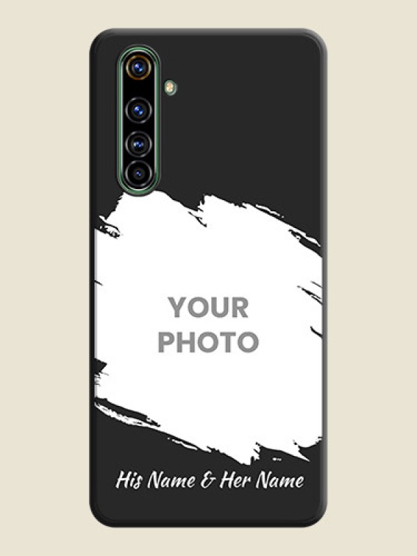 Custom Grunge Brush Strokes - Photo on Space Black Soft Matte Back Cover - Realme X50 Pro 5G - alternate view