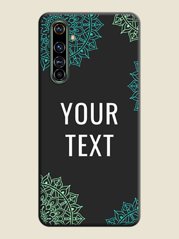 Custom Your Name with Floral Design on Space Black Custom Soft Matte Back Cover - Realme X50 Pro 5G - alternate view