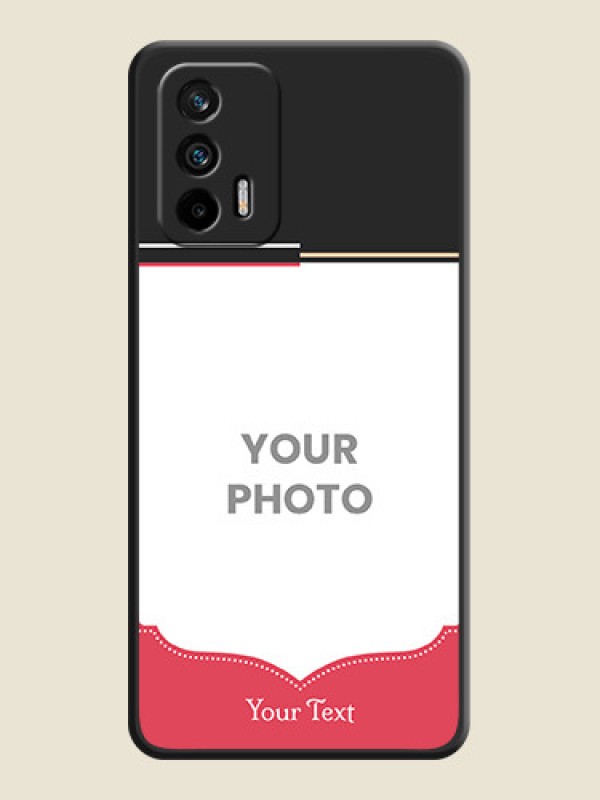 Custom Classic Plain Design with Name on Photo on Space Black Soft Matte Phone Cover - Realme X7 Max 5G - alternate view