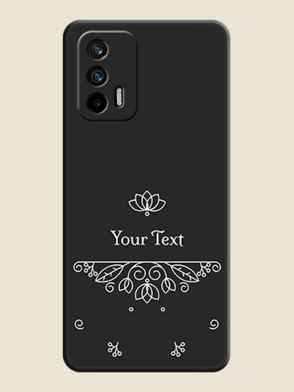 Custom Lotus Garden Custom Text On Space Black Personalized Soft Matte Phone Covers -Realme X7 Max 5G - alternate view