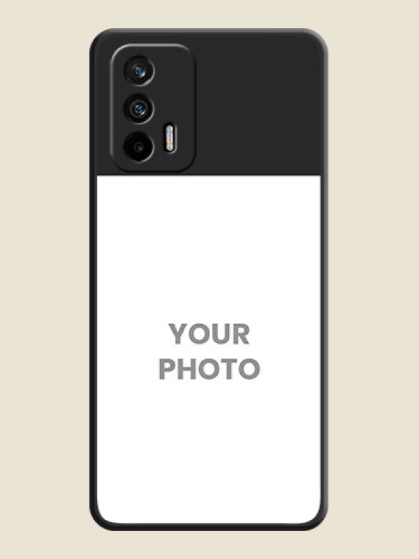Custom Image Upload With Space Black Color On Custom Soft Matte Mobile Back Cover - Realme X7 Max 5G - alternate view