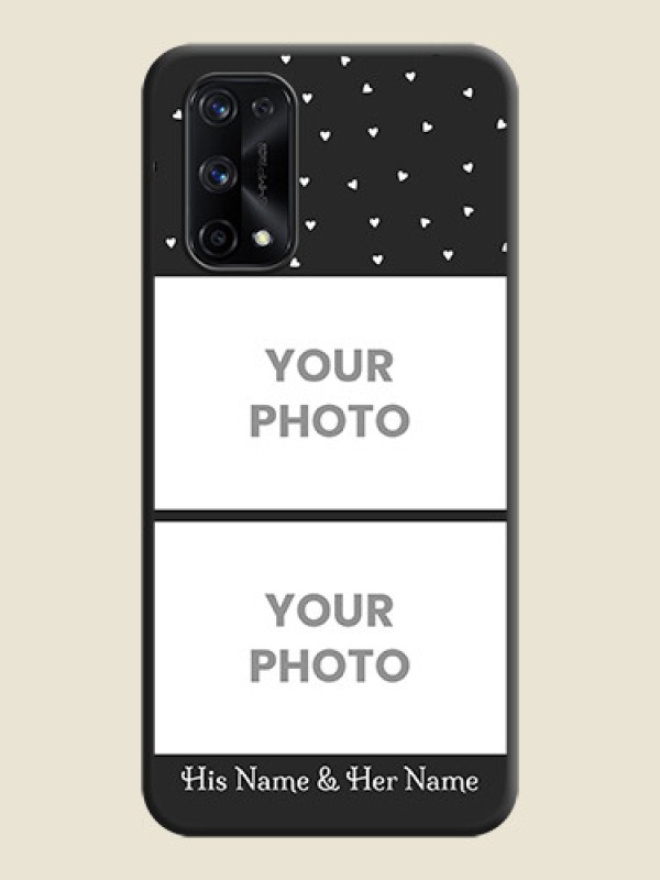 Custom Miniature Love Symbols with Name on Space Black Custom Soft Matte Back Cover - Realme X7 Pro - alternate view