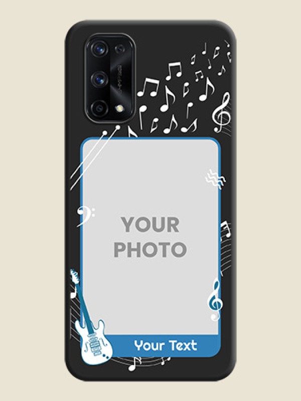 Custom Musical Theme Design with Text on Photo on Space Black Soft Matte Mobile Case - Realme X7 Pro - alternate view