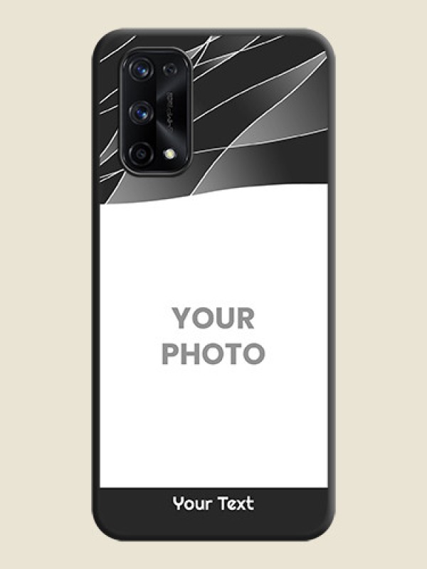 Custom Mixed Wave Lines on Photo on Space Black Soft Matte Mobile Cover - Realme X7 Pro - alternate view