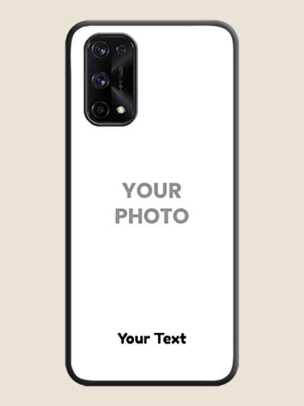 Custom Full Single Pic Upload With Text On Space Black Personalized Soft Matte Phone Covers -Realme X7 Pro - alternate view