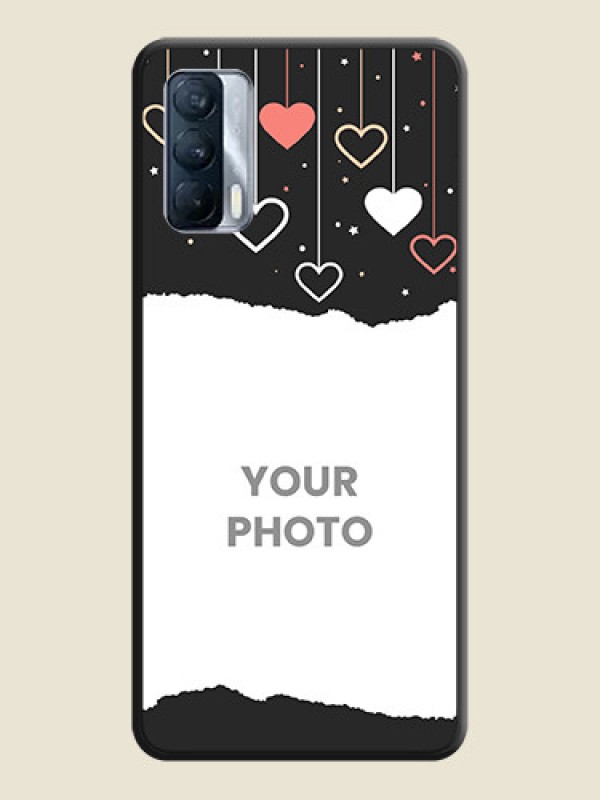 Custom Love Hangings with Splash Wave Picture on Space Black Custom Soft Matte Phone Back Cover - Realme X7 - alternate view