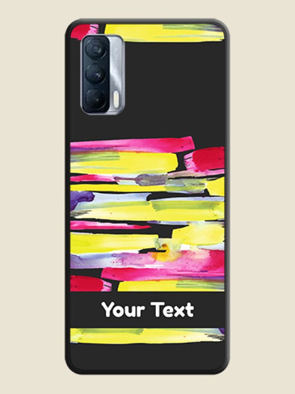 Custom Brush Coloured on Space Black Personalized Soft Matte Phone Covers - Realme X7 - alternate view