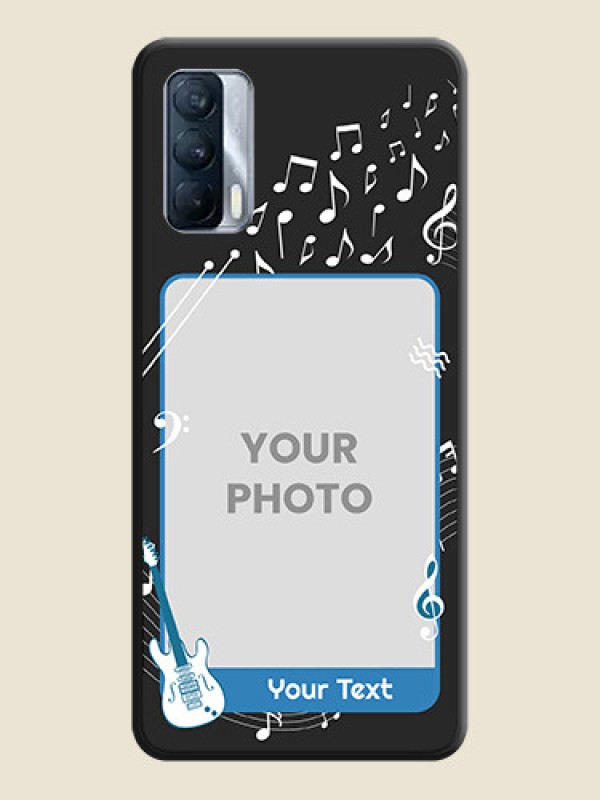 Custom Musical Theme Design with Text on Photo on Space Black Soft Matte Mobile Case - Realme X7 - alternate view