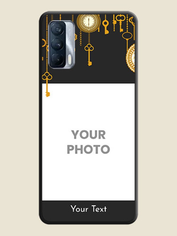 Custom Decorative Design with Text on Space Black Custom Soft Matte Back Cover - Realme X7 - alternate view