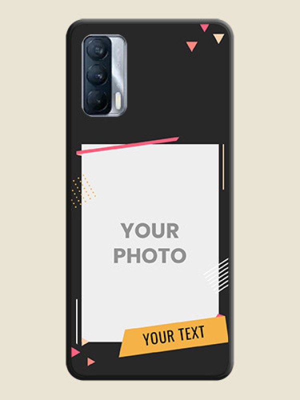 Custom Photo Frame with Triangle Small Dots on Photo on Space Black Soft Matte Back Cover - Realme X7 - alternate view