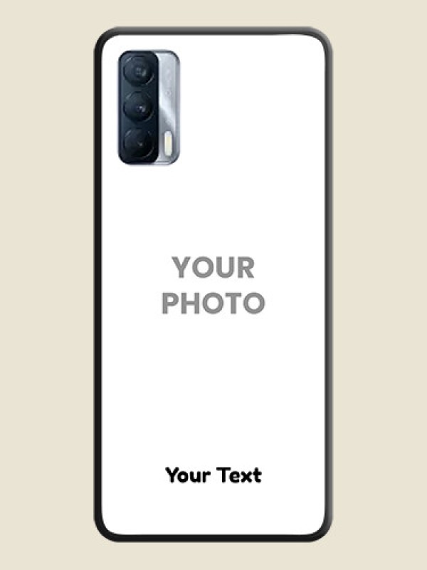 Custom Full Single Pic Upload With Text On Space Black Personalized Soft Matte Phone Covers -Realme X7 - alternate view