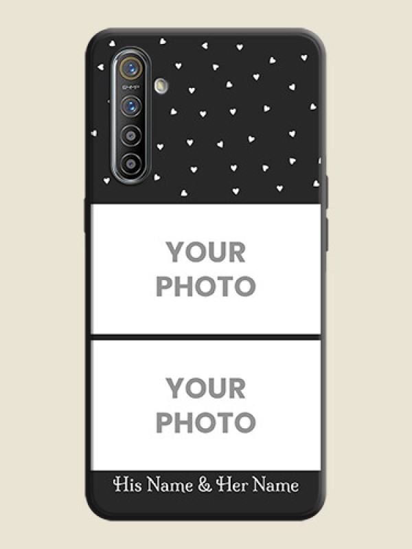 Custom Miniature Love Symbols with Name on Space Black Custom Soft Matte Back Cover - Realme XT - alternate view