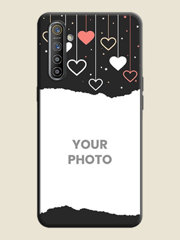 Custom Love Hangings with Splash Wave Picture on Space Black Custom Soft Matte Phone Back Cover - Realme XT - alternate view