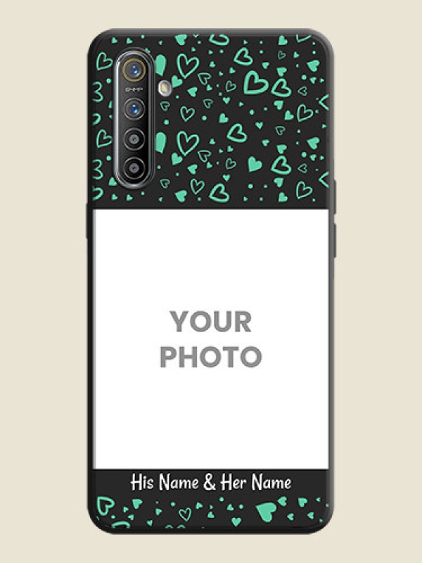Custom Sea Green Indefinite Love Pattern - Photo on Space Black Soft Matte Mobile Cover - Realme XT - alternate view