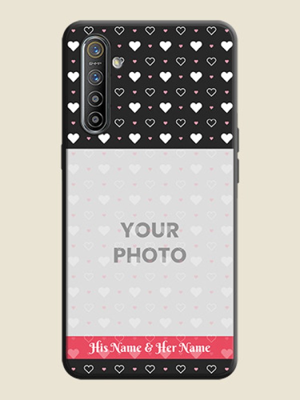 Custom White Color Love Symbols with Text Design - Photo on Space Black Soft Matte Phone Cover - Realme XT - alternate view