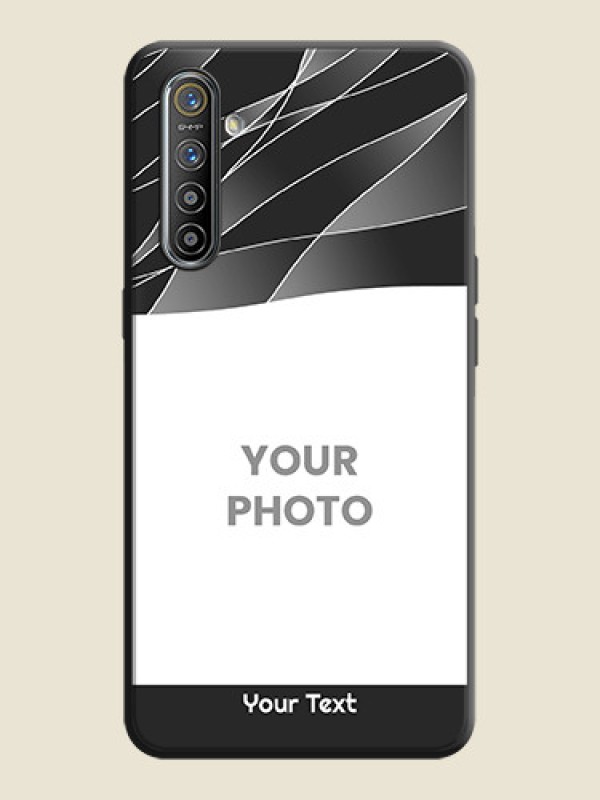 Custom Mixed Wave Lines - Photo on Space Black Soft Matte Mobile Cover - Realme XT - alternate view