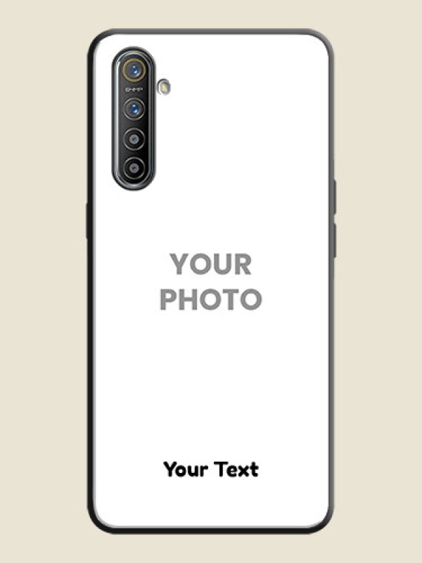 Custom Full Single Pic Upload With Text On Space Black Personalized Soft Matte Phone Covers -Realme Xt - alternate view