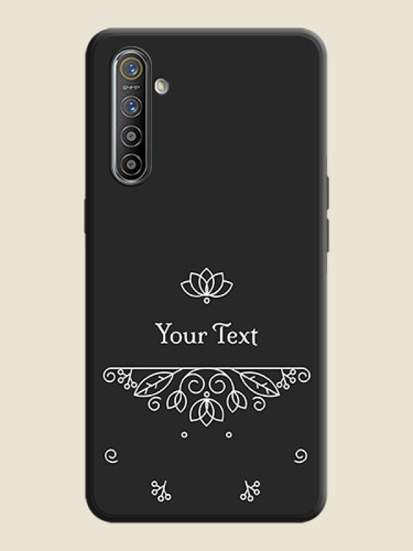 Custom Lotus Garden Custom Text On Space Black Personalized Soft Matte Phone Covers -Realme Xt - alternate view