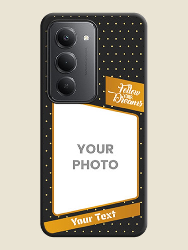Custom Follow Your Dreams with White Dots On Space Black Custom Soft Matte Mobile Back Cover - Redmi 15 5G - alternate view