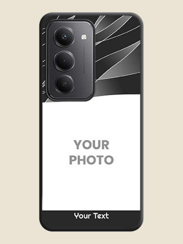 Custom Mixed Wave Lines on Photo On Space Black Custom Soft Matte Mobile Back Cover - Redmi 15 5G - alternate view