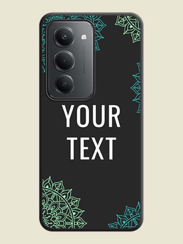 Custom Your Name with Floral Design On Space Black Custom Soft Matte Mobile Back Cover - Redmi 15 5G - alternate view