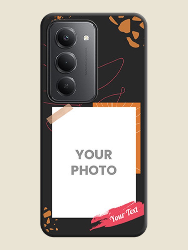 Custom Orange Photo Frame On Space Black Custom Soft Matte Mobile Back Cover - Redmi 15 5G - alternate view