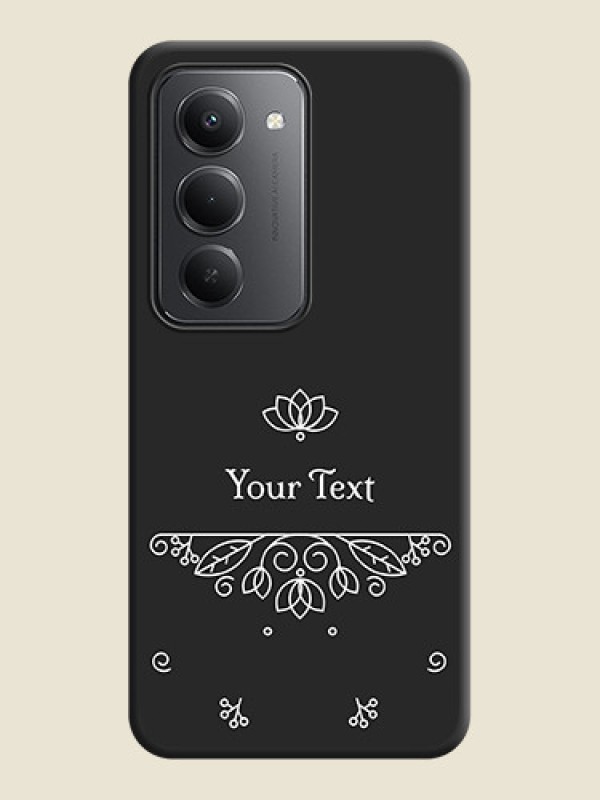Custom Lotus Garden Custom Text On Space Black Custom Soft Matte Mobile Back Cover - Redmi 15 5G - alternate view