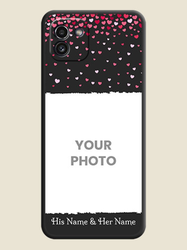 Custom Fall in Love with Your Partner  on Photo on Space Black Soft Matte Phone Cover - Galaxy A03 - alternate view